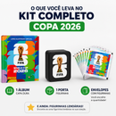 Kit Completo Oficial - Álbum Capa Dura, Envelopes, Porta Figurinhas - FIFA World Cup 2026