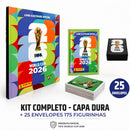 Kit Completo Oficial - Álbum Capa Dura, Envelopes, Porta Figurinhas - FIFA World Cup 2026