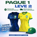 Kit Feminino Camisa Seleção Brasileira 2026 - Premium